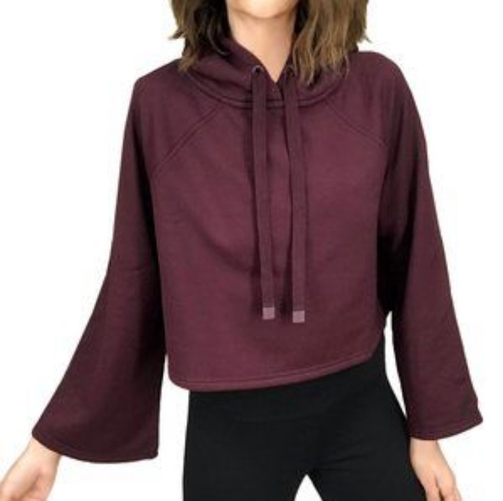 Athleta Steady State Crop Sweatshirt Hoodie New